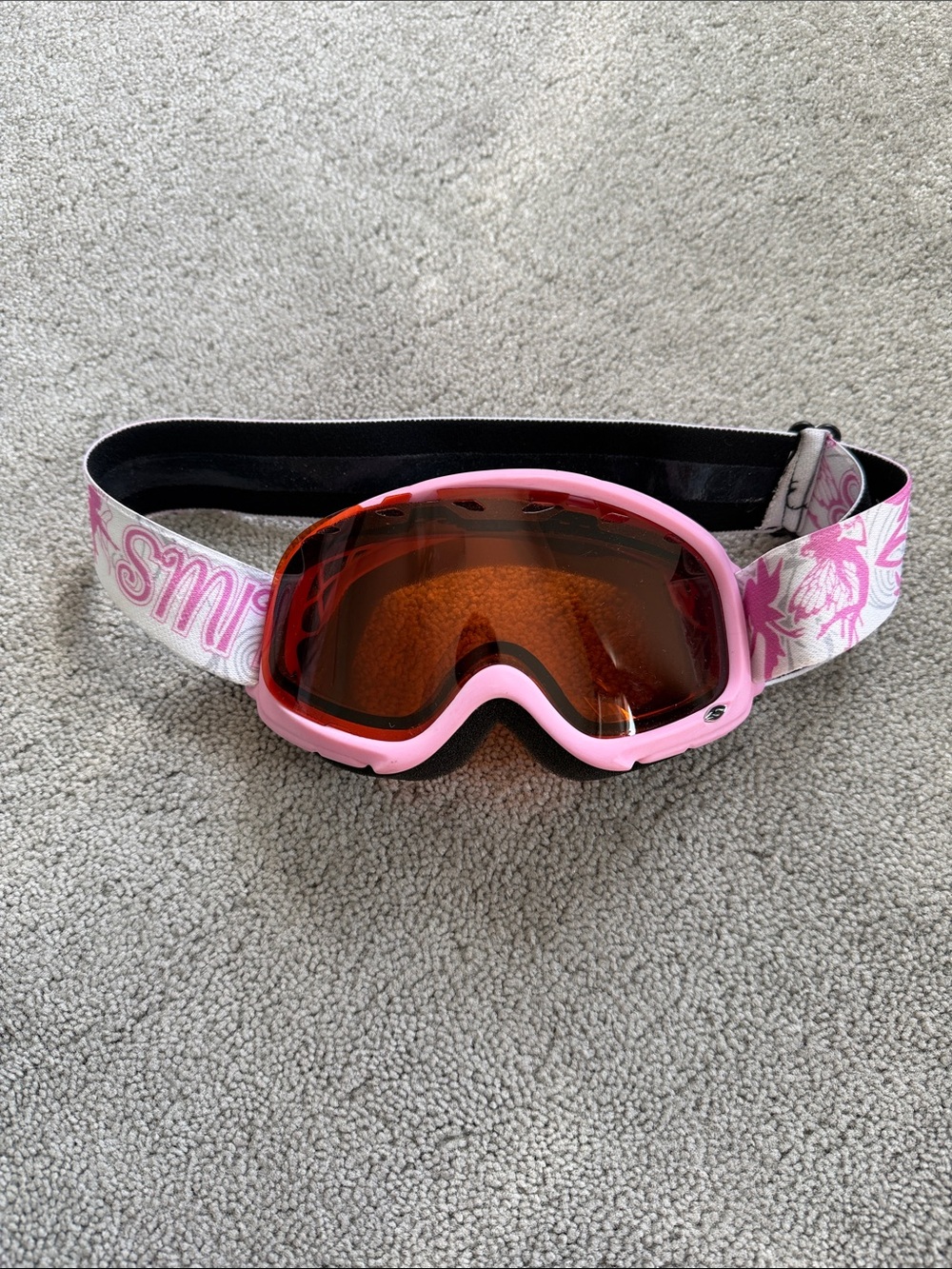 SMITH Pink Kids Ski/Snowboard Goggles with Orange Lens